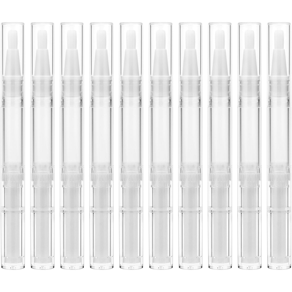 Sokosey 10Pcs 3Ml Transparent Twist Pens For Cuticle Oil, Nail & Lip Gloss, Eyelash Growth