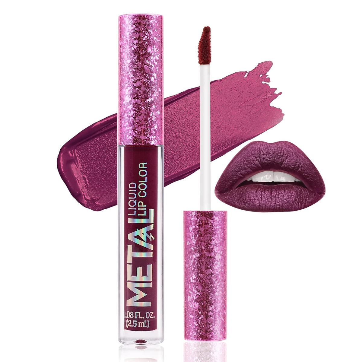 Boobeen Metallic Liquid Lipstick - Matte, High Pigment, Long Lasting Lip Gloss (C-07)