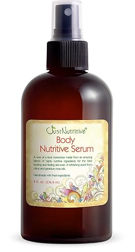 Just Nutritive Body Serum - Hydrating Oil For Outdoor Tanning & Natural Skin Moisturizer, 8 Fl Oz