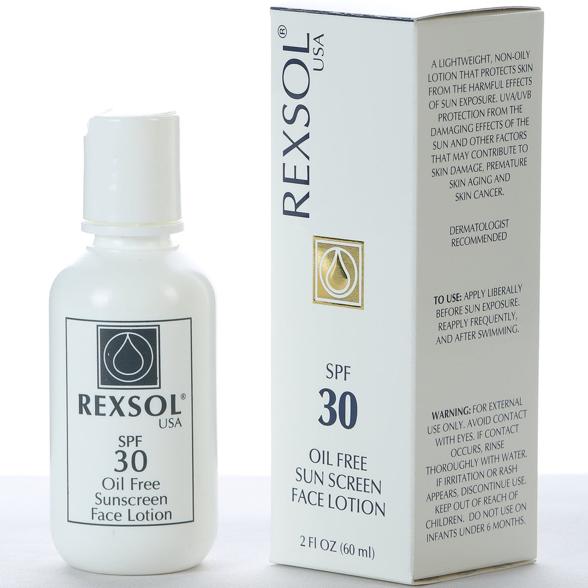 Rexsol Spf 30 Oil-Free Sunscreen Face Lotion | Uva/Uvb Protection With Vitamins | 60 Ml