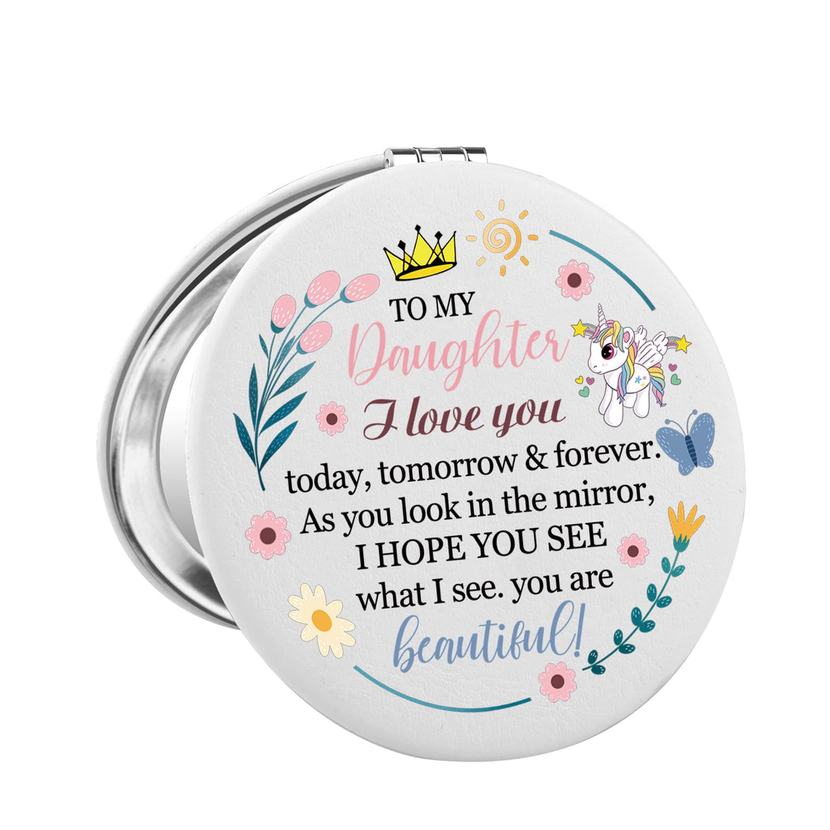 Cmnim Inspirational Compact Mirror For Daughter - Thoughtful Birthday Gift From Mom