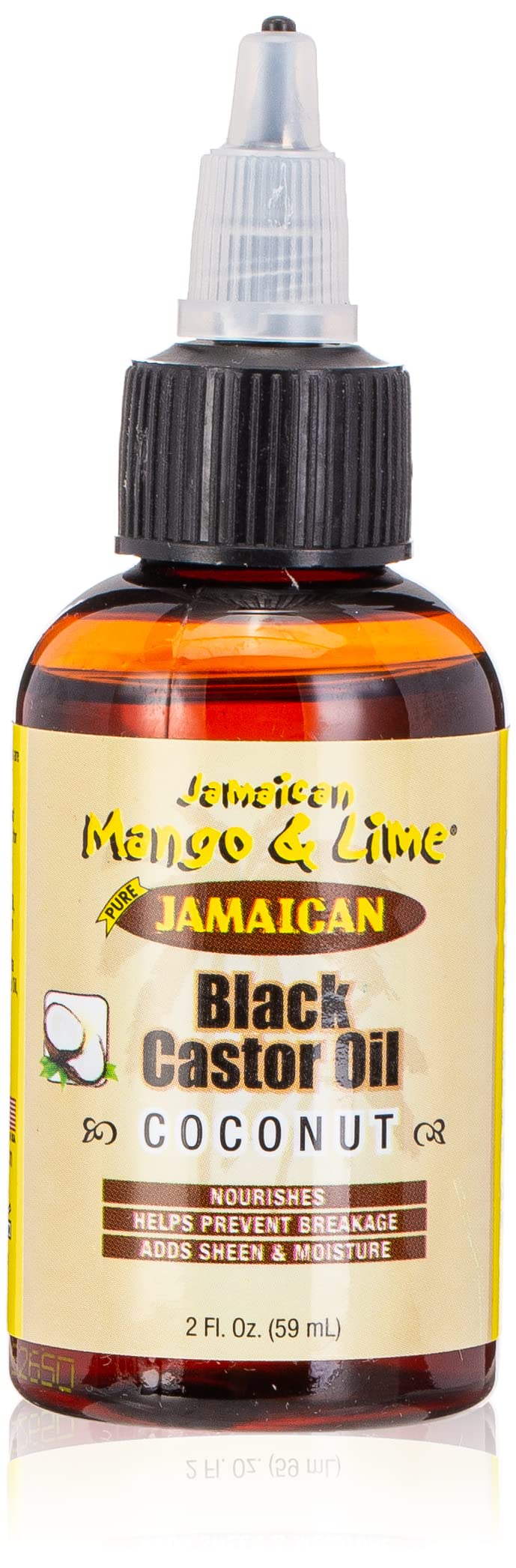 Jamaican Mango & Lime Black Castor Oil - 2 Fl Oz For Hair Growth And Moisture