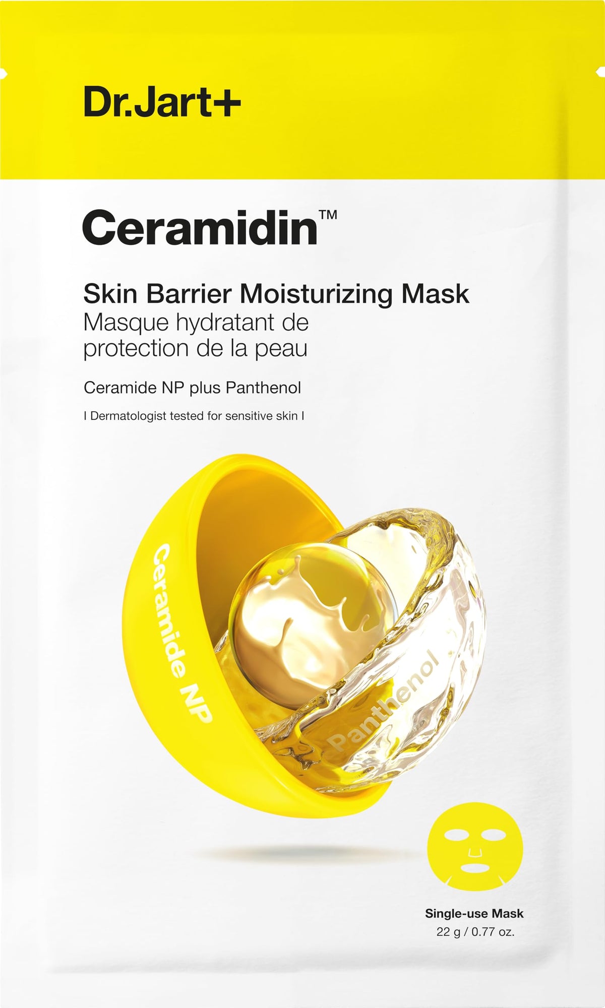 Dr.Jart+ Ceramidin Skin Barrier Moisturizing Sheet Mask | Korean Skin Care, 1 Count