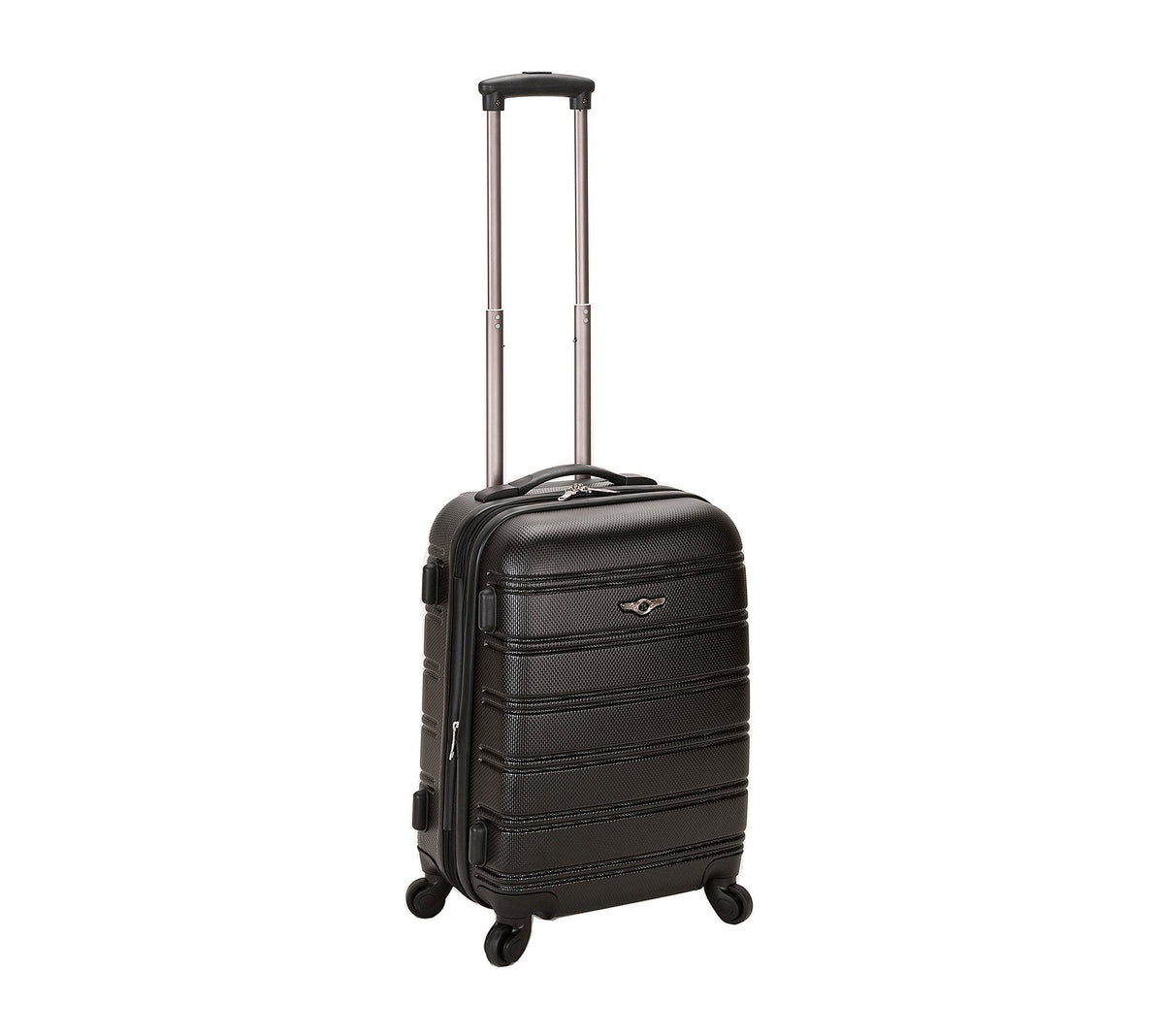 Rockland Melbourne 20-Inch Black Hardside Expandable Spinner Carry-On Luggage