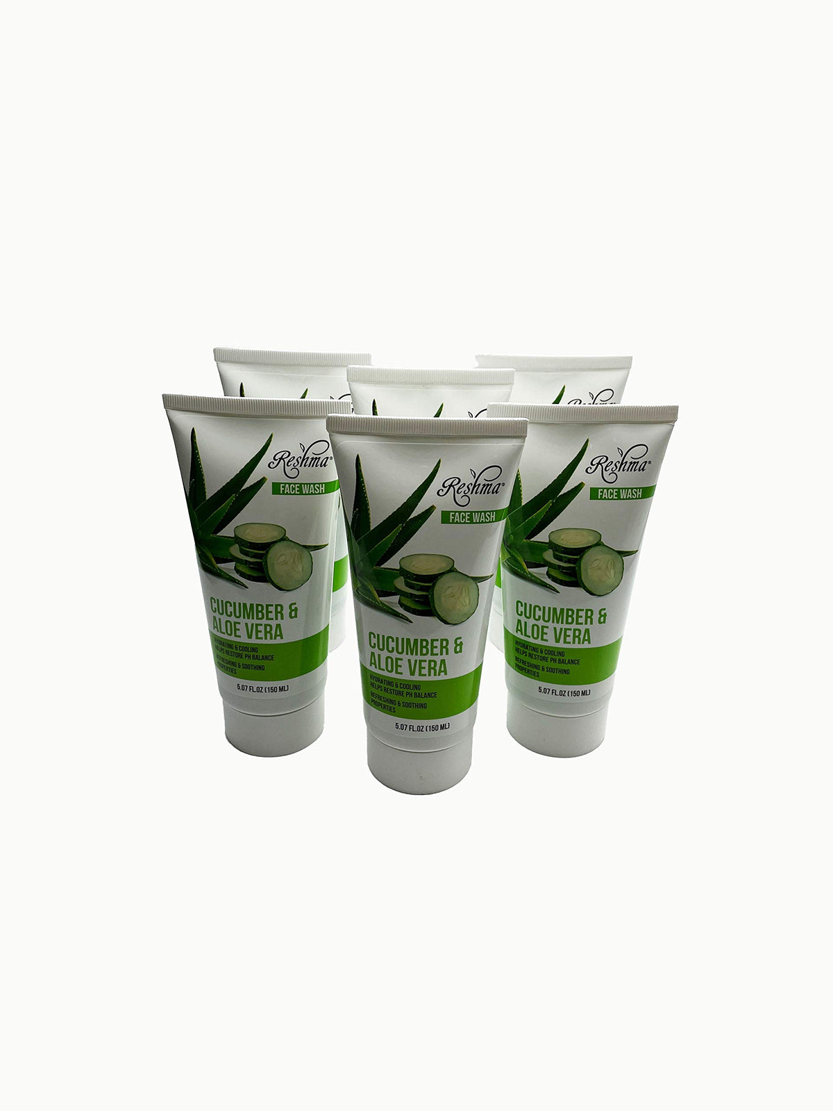 Reshma Beauty Cucumber & Aloe Vera Face Wash - Pack Of 6, Refreshing Skin Cleanser