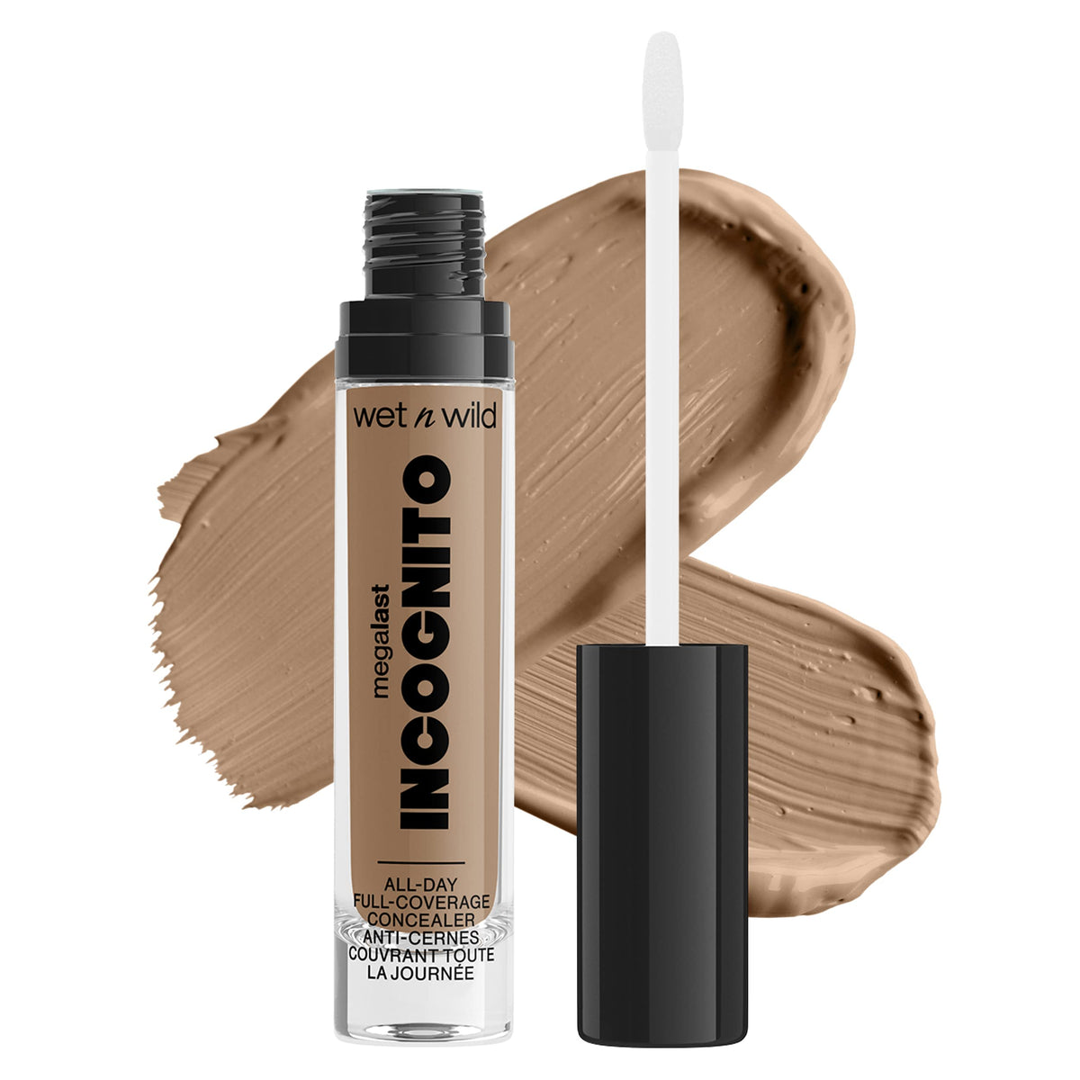 Wet N Wild Mega Last Concealer, Medium Tan - Full Coverage Liquid Matte, 0.18 Oz