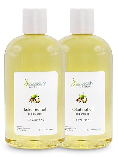 Soapeauty Kukui Nut Oil - 100% Pure Cold Pressed Moisturizing Oil for Skin & Hair, 24 fl