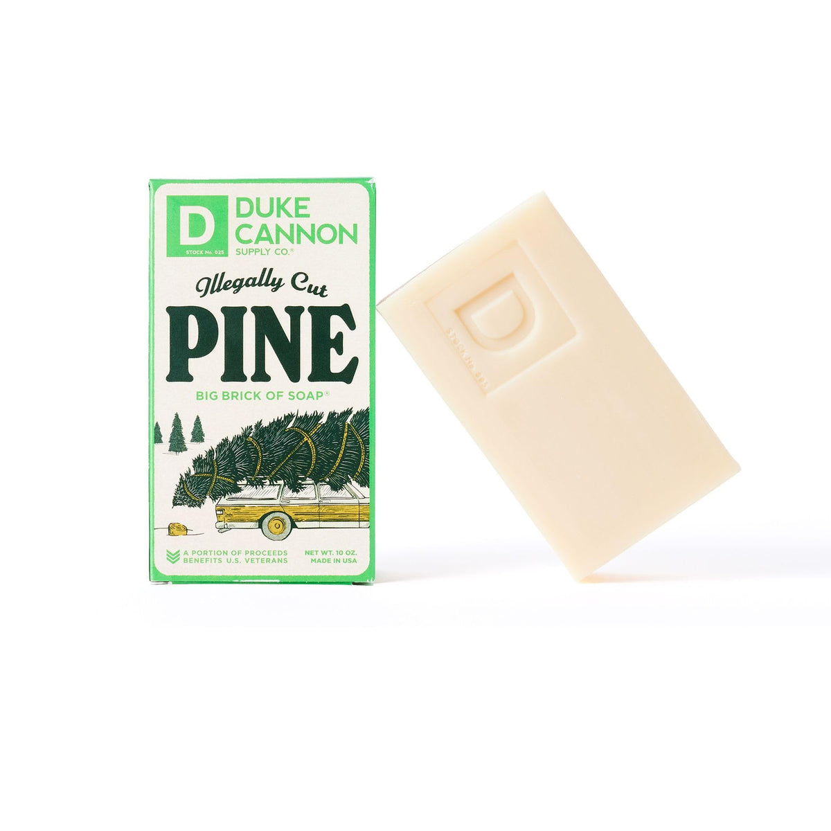 Duke Cannon Big Brick Of Soap - Holiday Edition, Fresh Cut Pine, 10 Oz, Green, 1 Pack