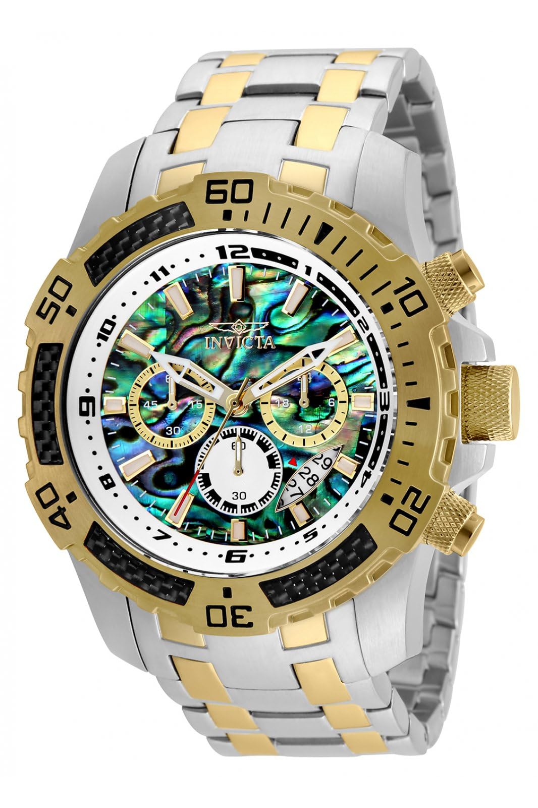 Invicta Men'S Pro Diver 51Mm Two Tone Stainless Steel Quartz Watch - Model 25093