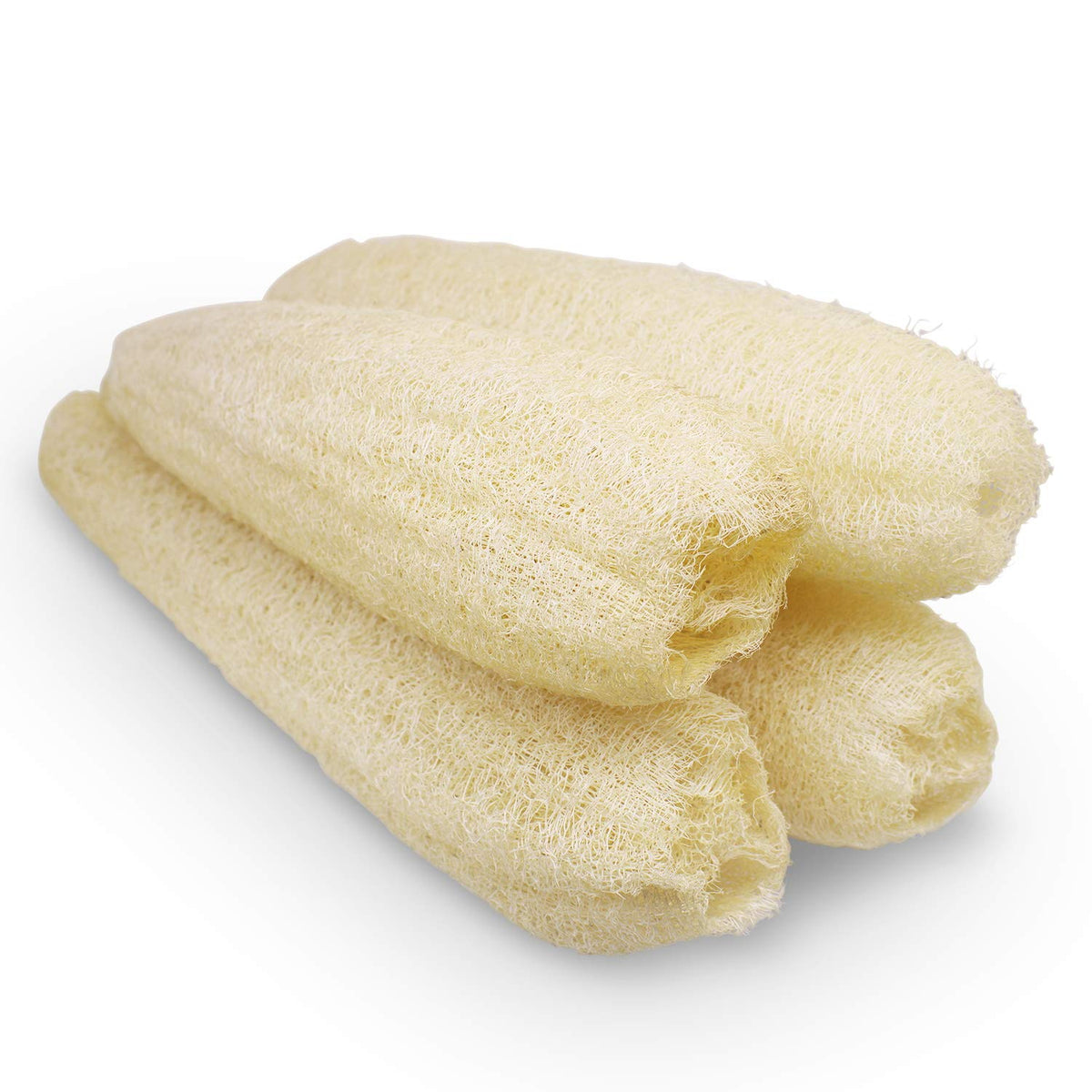 Metluck Natural Organic Loofah Sponges - Large Exfoliating Body Scrubbers, Pack Of 4