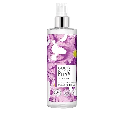 Good Kind Pure Iris Petals Body Mist Spray - Woody Floral Fragrance, Vegan & Long-Lasting, 8.4 Fl Oz