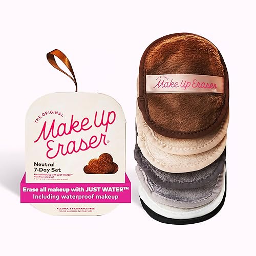 Makeup Eraser 7-Day Set - Reusable Microfiber Makeup Remover Cloths, Neutrals, 7Ct.