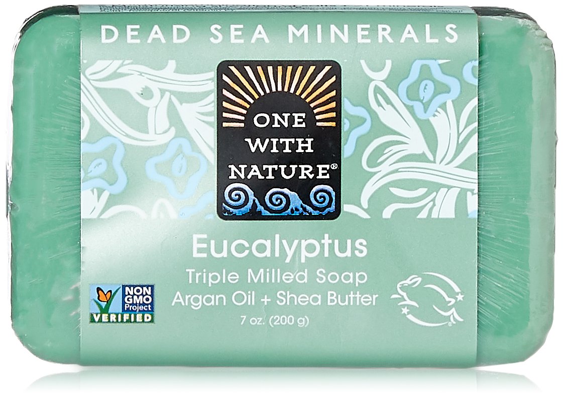 One With Nature Eucalyptus Triple Milled Dead Sea Bar Soap, 7 Ounce - 1 each.