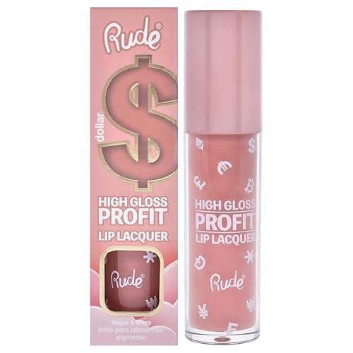 Rude High Gloss Profit Lip Lacquer - Dollar Lip Gloss For Women, 0.141 Oz