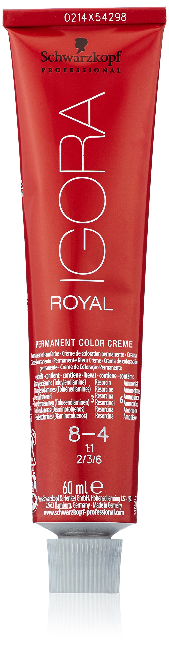 Schwarzkopf Igora Royal 8-4 Light Blonde Beige Hair Color 60Ml - Vibrant, Long-Lasting Results