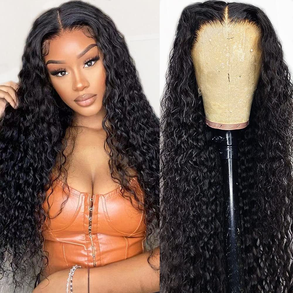 Firieya 22 Inch 13X4 Deep Wave Lace Front Wig - 180% Density Human Hair For Black Women