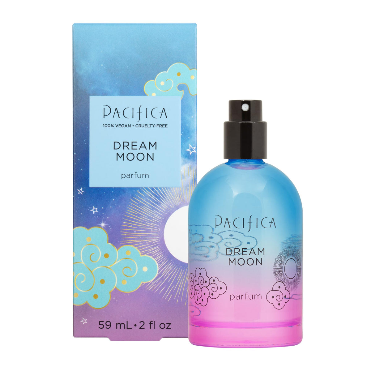 Pacifica Dream Moon Spray Perfume - Clean, Vegan, Bergamot, Pink Rose, Vanilla, 2 Fl Oz