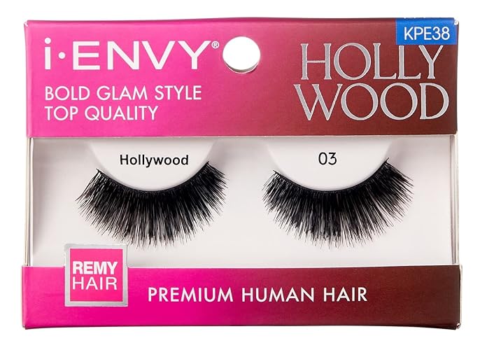 Kiss Kiss I Envy Bold Glam Style Lashes - 3 Pack Human Hair, Dramatic Volume & Length