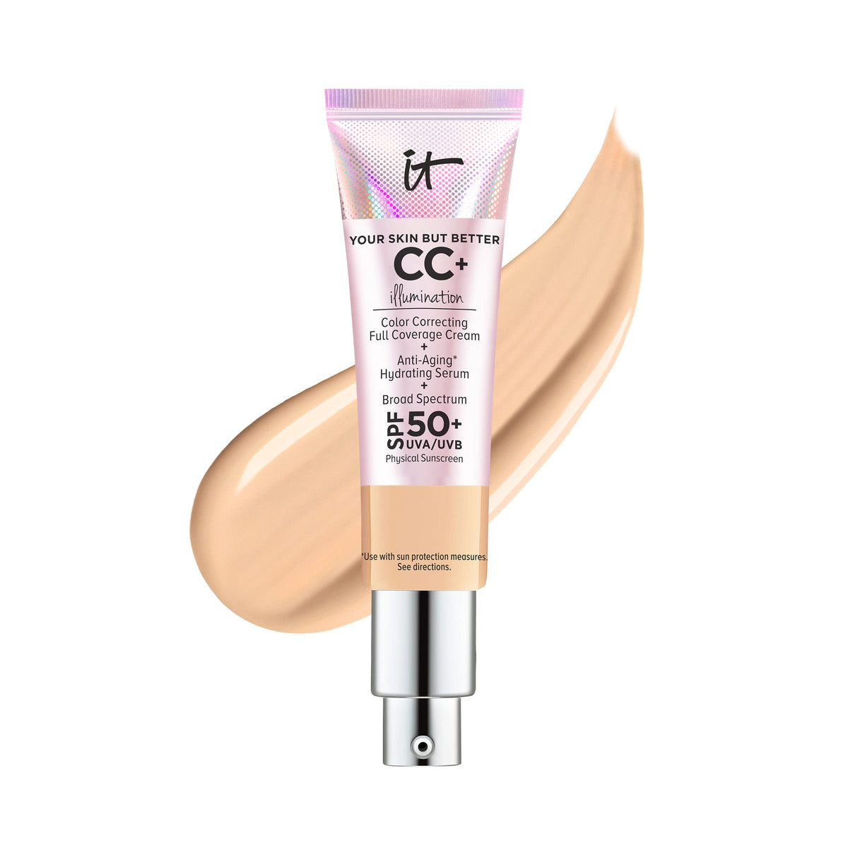 It Cosmetics Cc+ Cream Illumination, Full-Coverage Foundation & Spf 50+, 05 Medium, 1.08 Fl