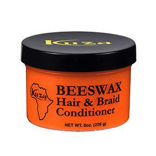 Kuza Beeswax Hair & Braid Conditioner 8 Oz - Nourishing Formula For Strong, Healthy Hair