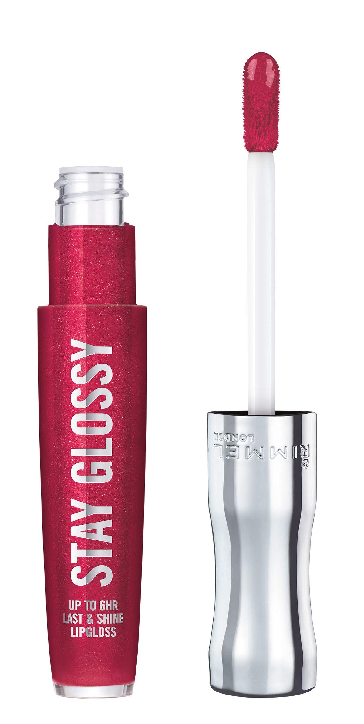 Rimmel Stay Glossy Lip Gloss - Non-Sticky, Lightweight, 490 Grind Time, 0.18Oz