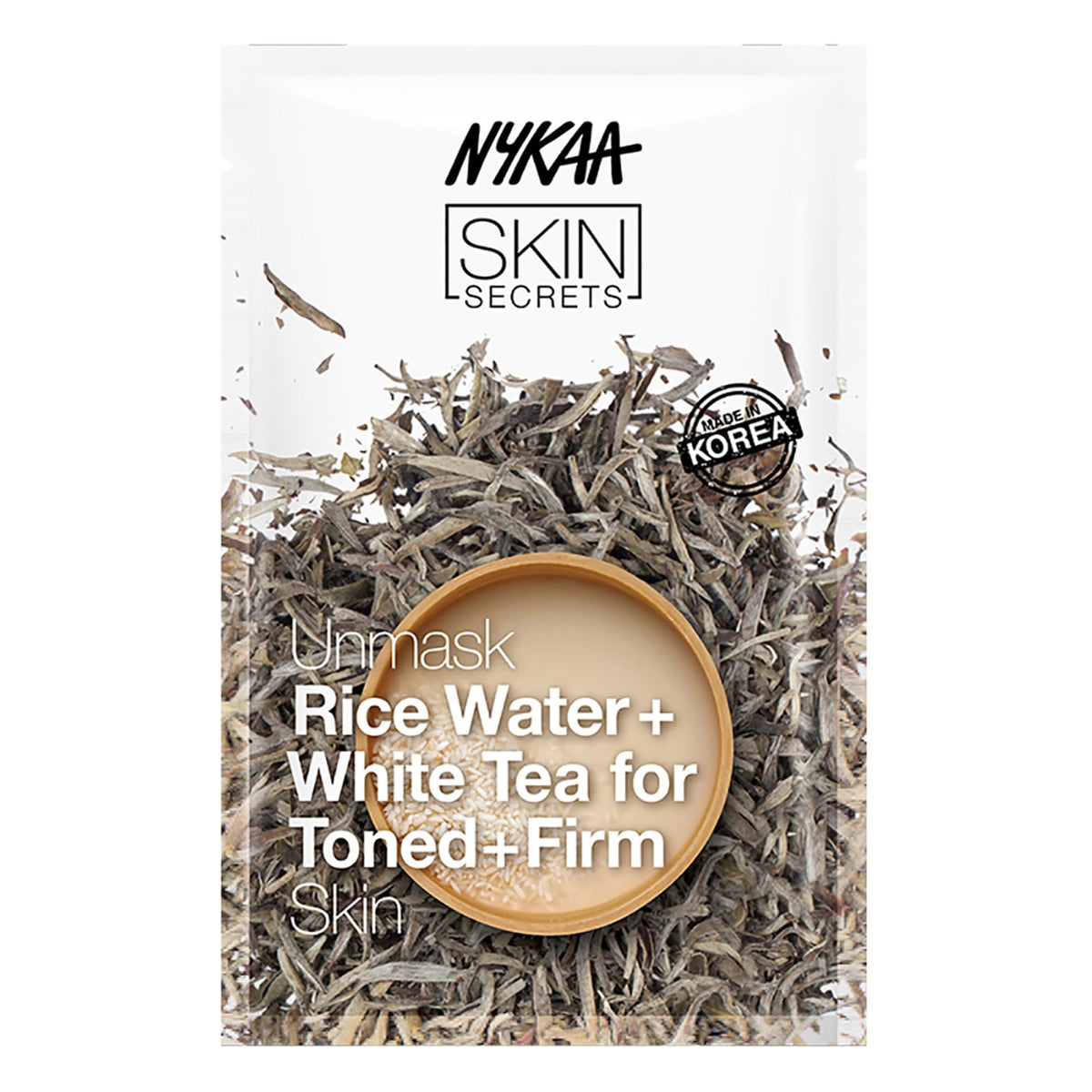 Nykaa Naturals Rice Water & White Tea Bubble Sheet Mask - Brightening & Hydrating Face Mask