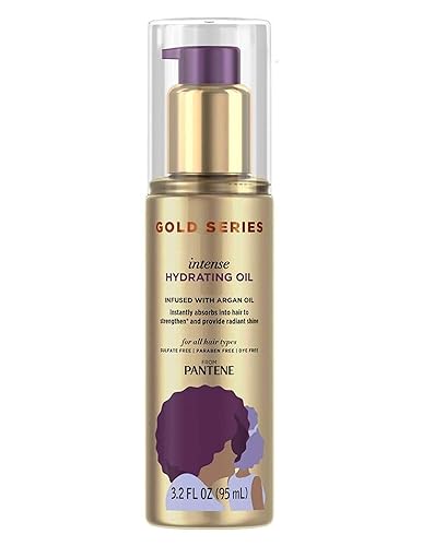 Pantene Gold Series Intense Hydrating Oil, 3.2 Oz - Pack Of 2, Moisturizing Hair Treatment