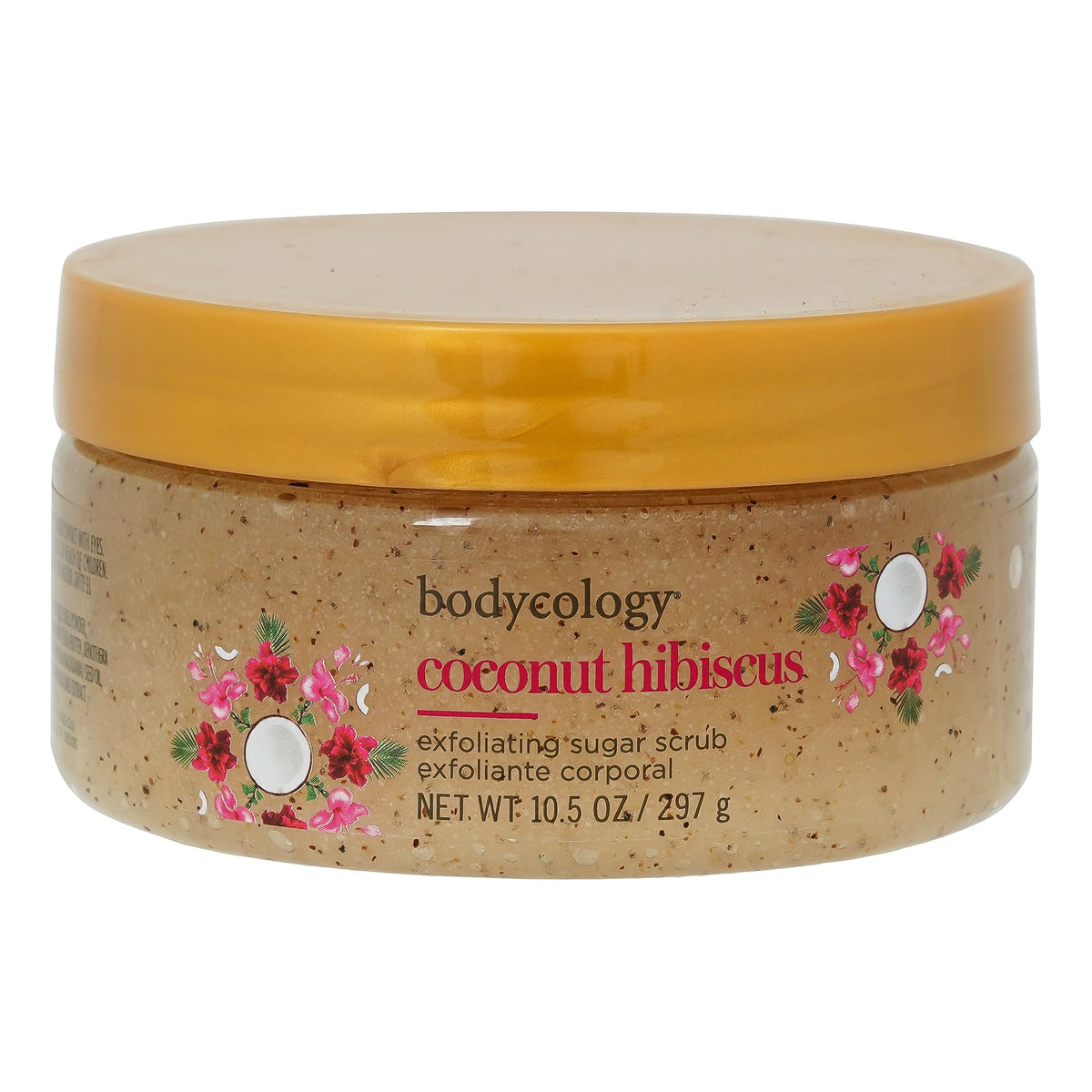 Bodycology Coconut Hibiscus Exfoliating Sugar Scrub, 10.5 Oz For Women