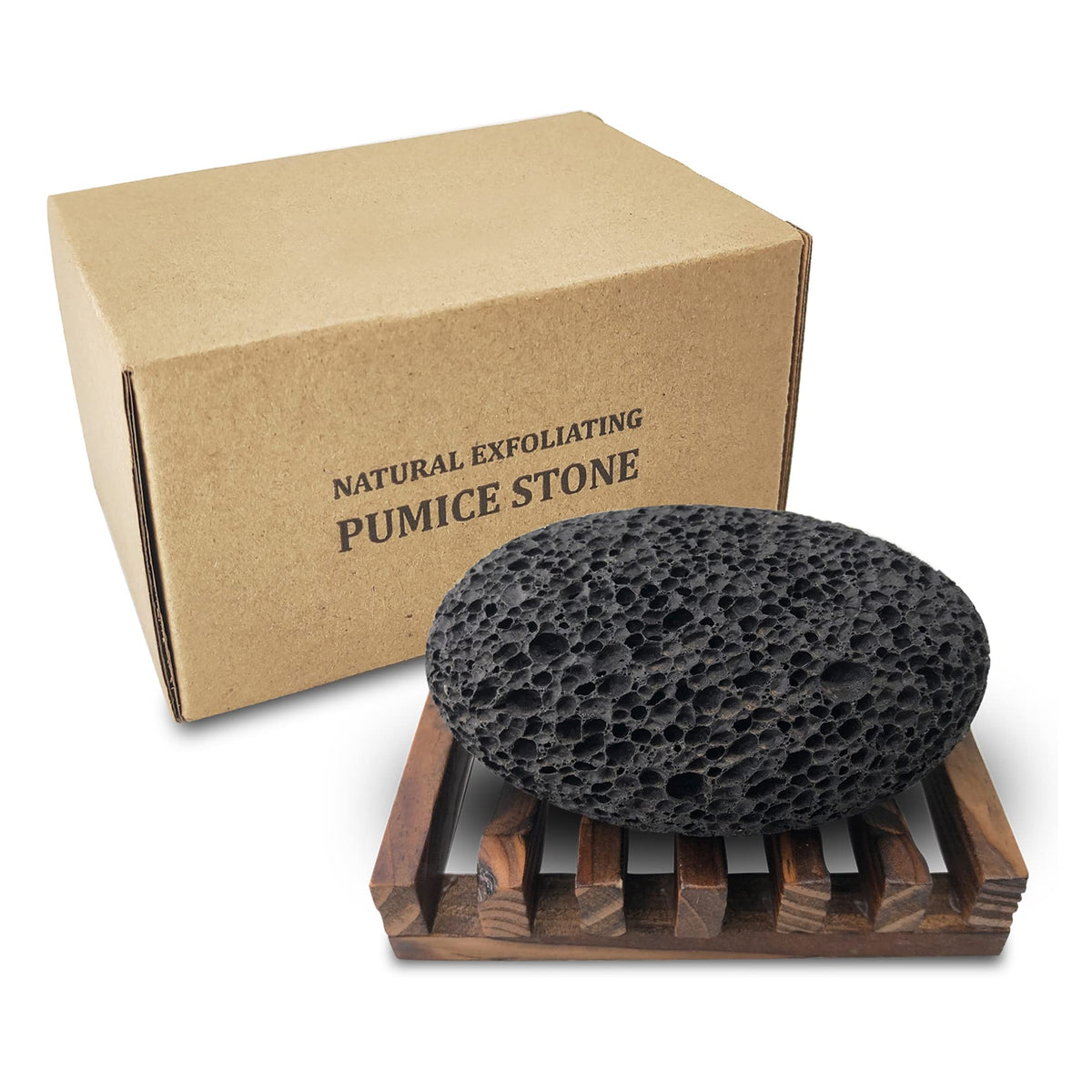 Dicobee Black Pumice Stone For Feet - Natural Exfoliating Rock For Pedicure & Foot Care