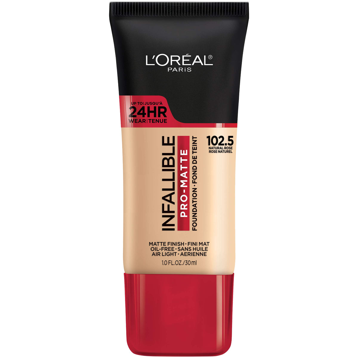 L'Oreal Paris Infallible Pro-Matte Liquid Foundation, Natural Rose, 1 Fl Oz