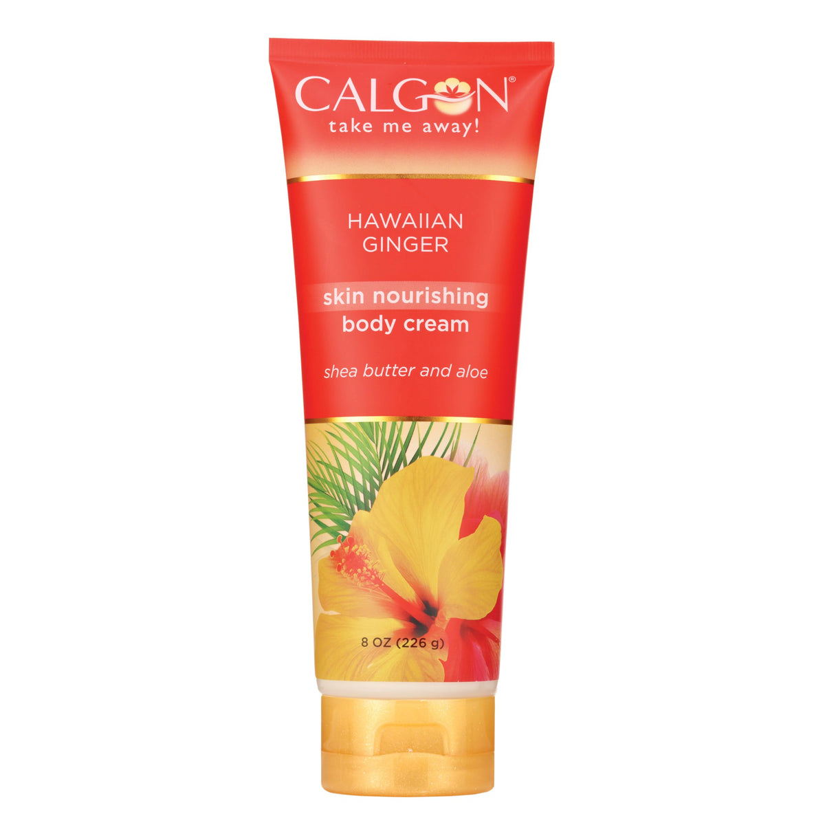 Body Fantasies Calgon Skin Nourishing Body Cream, Hawaiian Ginger, 8 Oz - Pink