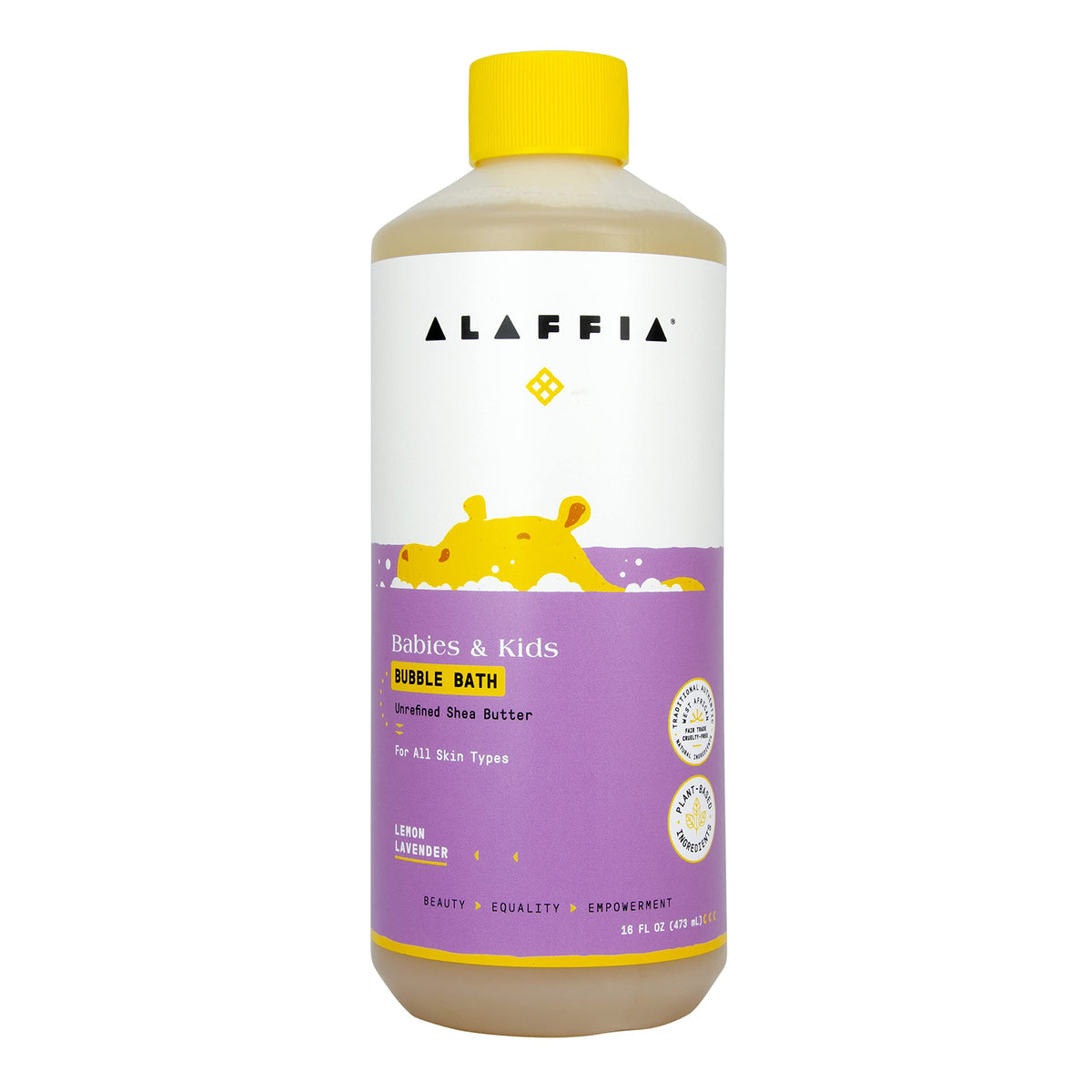 Alaffia Babies And Kids Bubble Bath, Vegan, Paraben & Sulfate-Free, Lemon Lavender, 16 Fl Oz