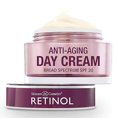 Retinol Day Cream Spf 20 - Uva/Uvb Protection, Moisturizes & Reduces Fine Lines, 1.69 Fl