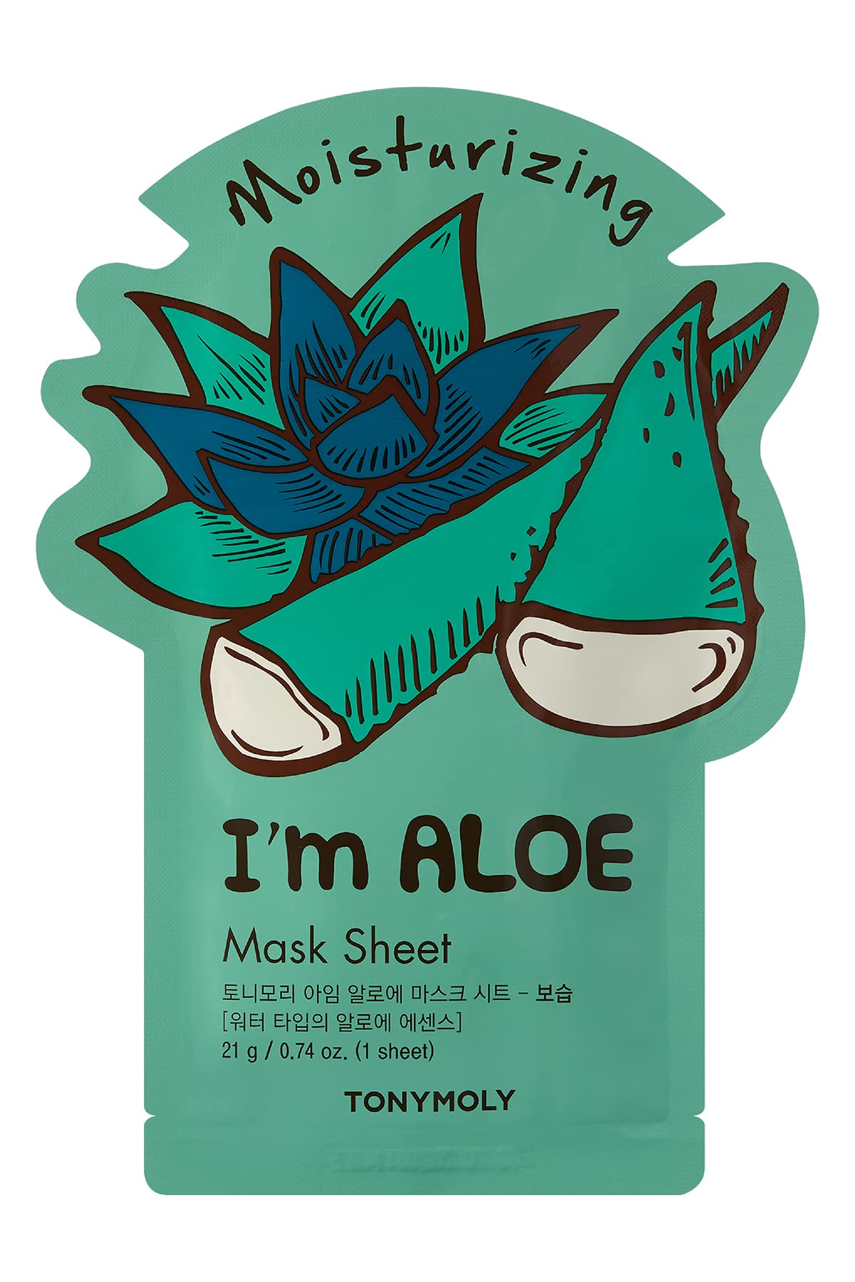 Tonymoly I'M Real Aloe Mask Sheet - Moisturizing Facial Mask, 1 Count, Hydrating Skincare