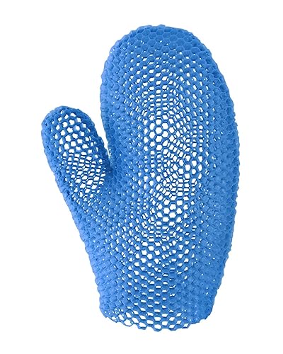 Supracor Blue Spa Bath Mitt Exfoliator & Face Scrub Sponge - 1 Count Honeycomb Material