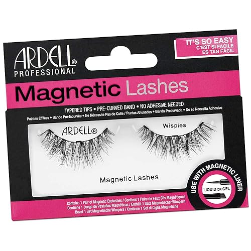 Ardell Magnetic Single Wispies - Black 1 Pair False Eyelashes For Easy Application