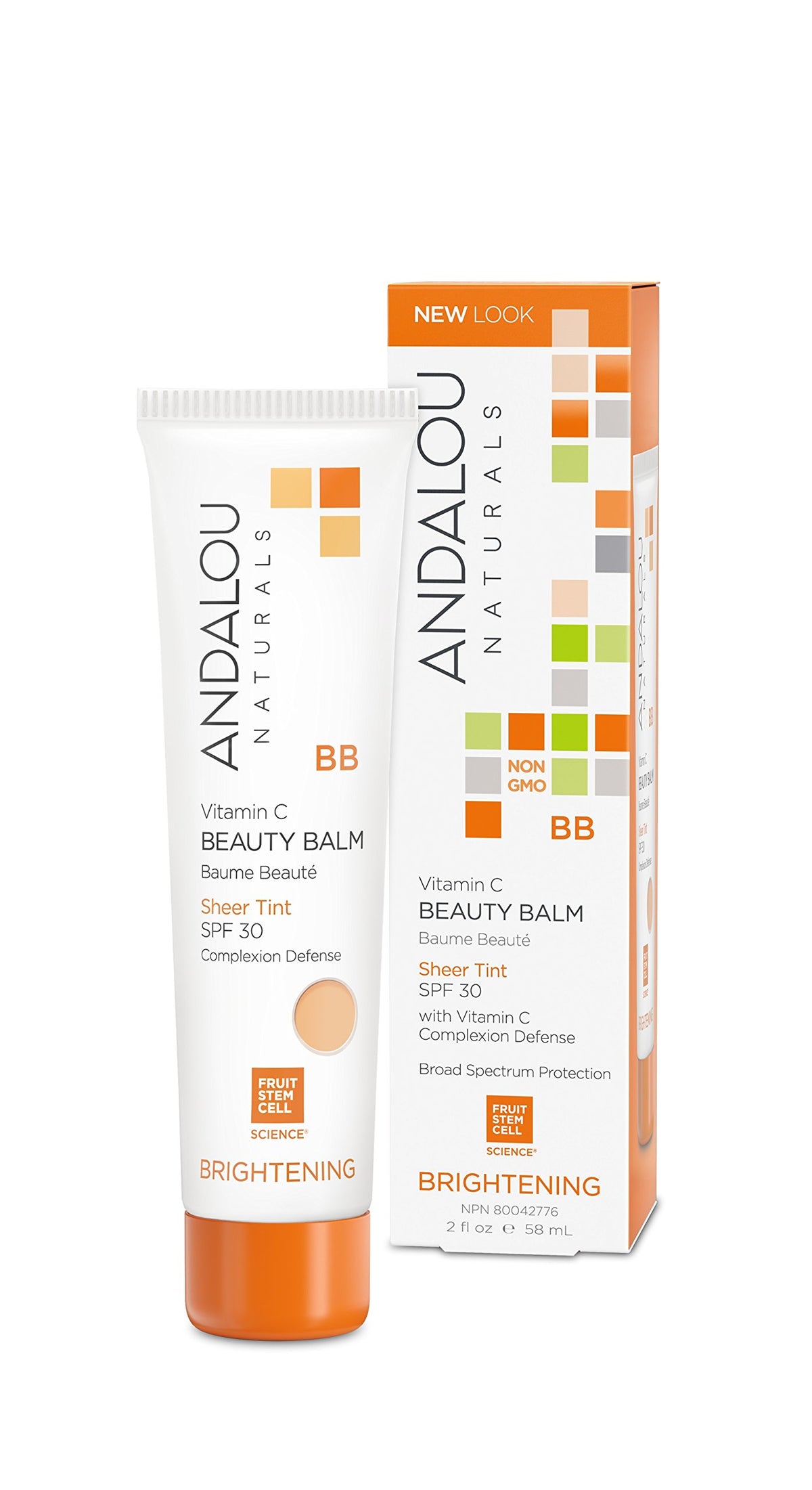 Andalou Naturals Vitamin C Bb Cream Spf 30 - Sheer Tint, Mineral Sunscreen, 2 Fl Oz