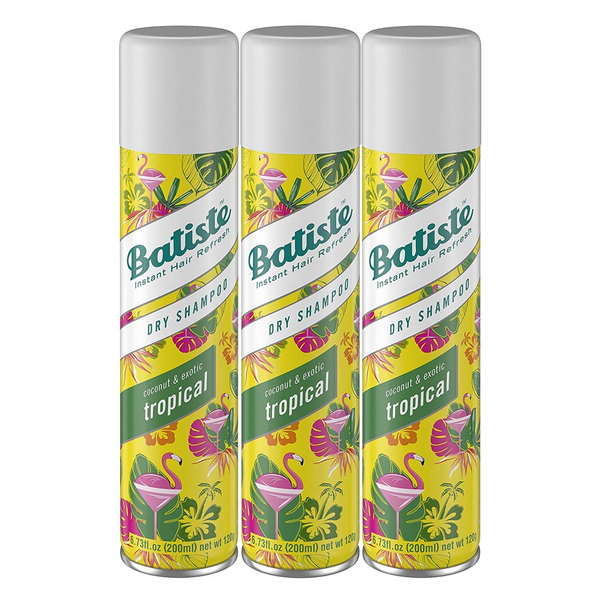 Batiste Dry Shampoo, Tropical, 6.73 Oz - Refresh Hair, Absorb Oil, Waterless Texture Boost