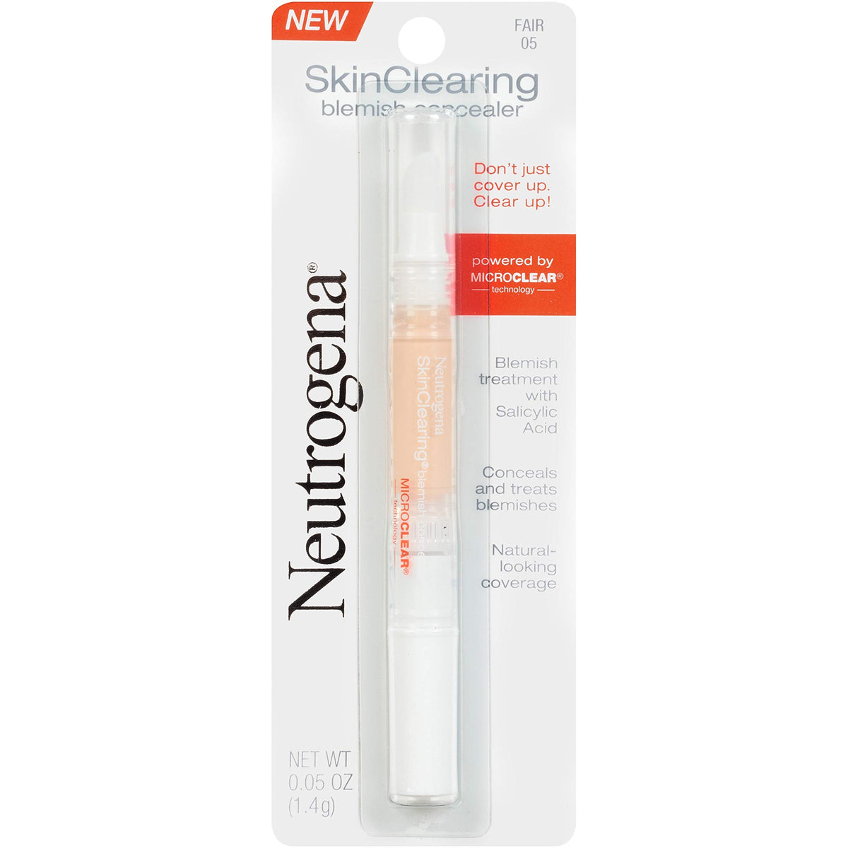 Neutrogena Skinclearing Blemish Concealer, Fair 05, 0.05 Oz, Acne Treatment, Lightweight