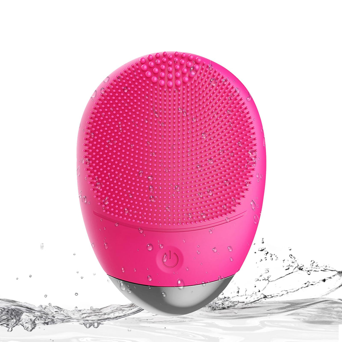 Wmm 3-In-1 Electric Facial Cleansing Brush, Waterproof Sonic Scrubber, Usb Rechargeable, Red