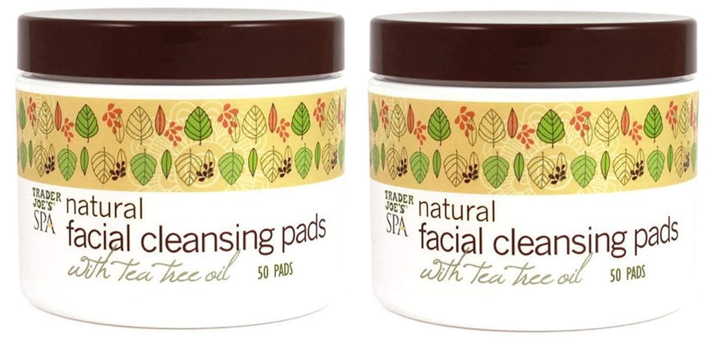 Tj'S Spa Natural Facial Cleansing Pads, 50 Count (Pack Of 2) With Tea Tree Oil