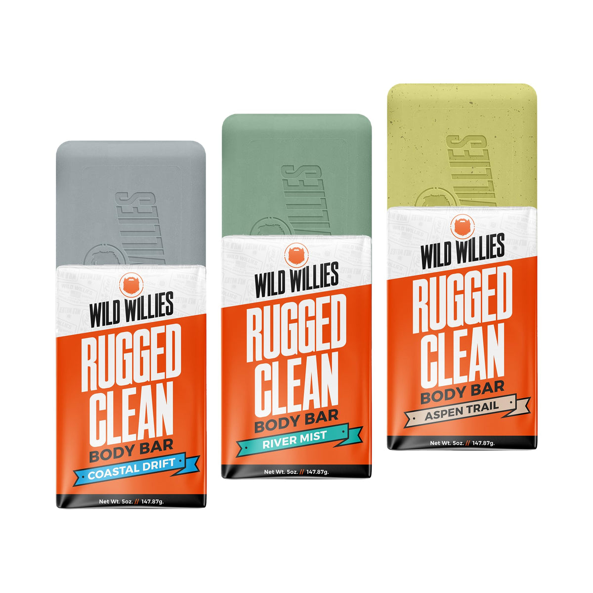 Wild Willies Men'S Moisturizing Soap - Shea Butter Odor Protection, 3 Pack Variety