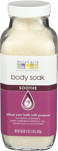 Aura Cacia Soothe Body Soak - 18.5 Oz Relaxing Bath Soak For Stress Relief And Self-Care