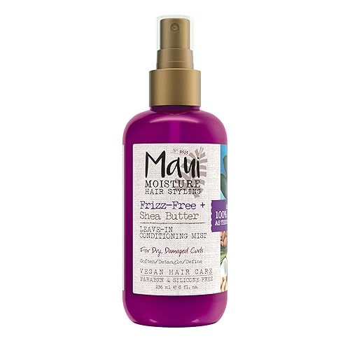 Maui Moisture Frizz-Free Shea Butter Leave-In Conditioning Mist For Curly Hair, 8 Fl Oz