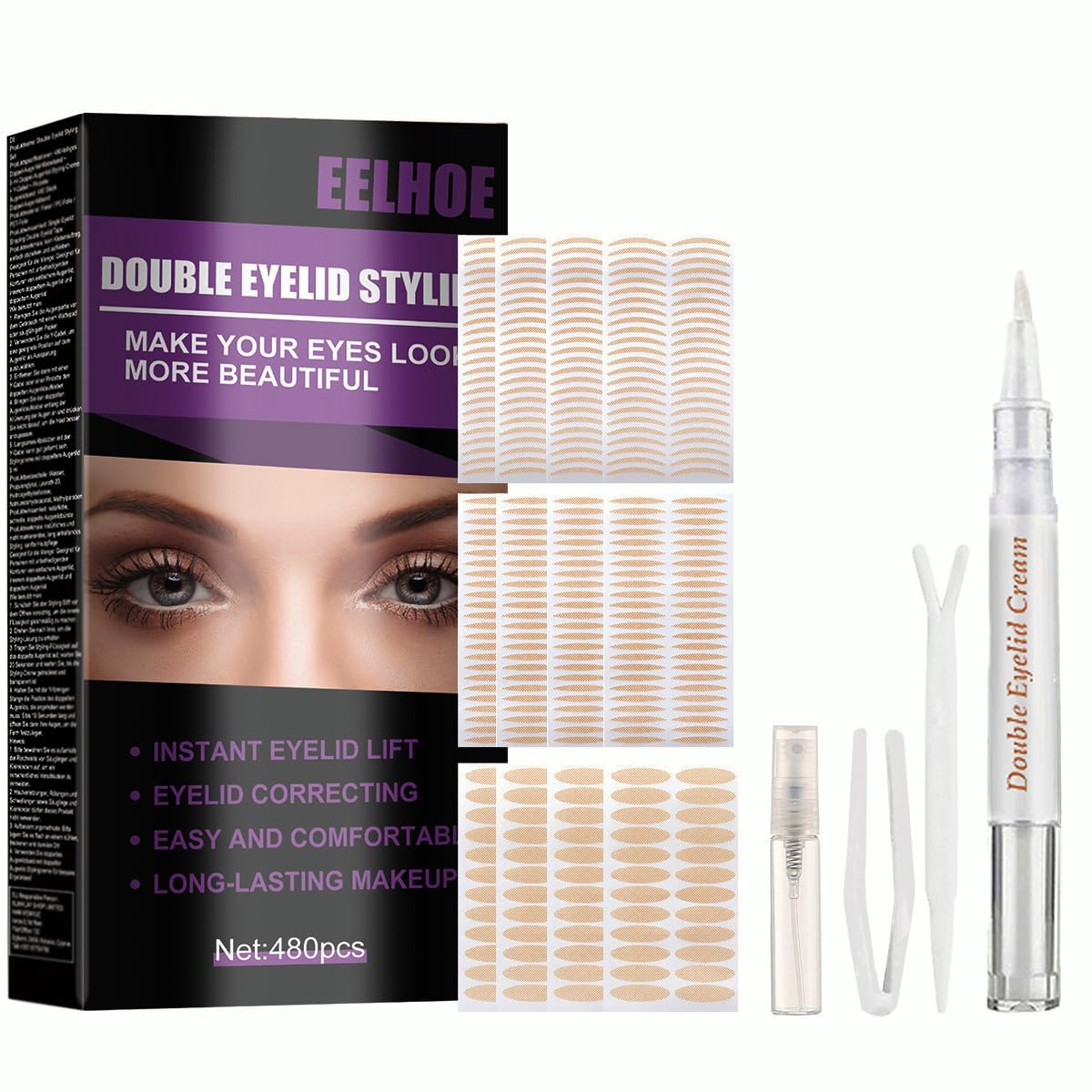 Dr.Pedi Clear Eyelid Tape Lifter Strips For Instant Eye Makeup Enhancement