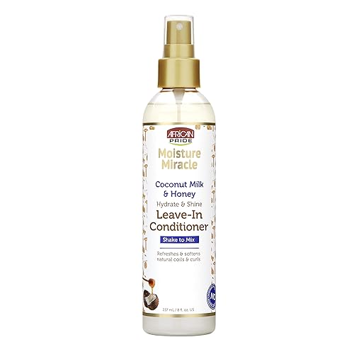 African Pride Coconut Milk & Honey Leave-In Conditioner - 8 Oz, Hydrates & Softens Curls