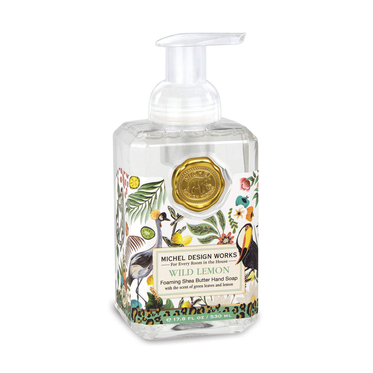 Michel Design Works Foaming Hand Soap, Wild Lemon, 17.8 Fl Oz – Refreshing Citrus Cleanser