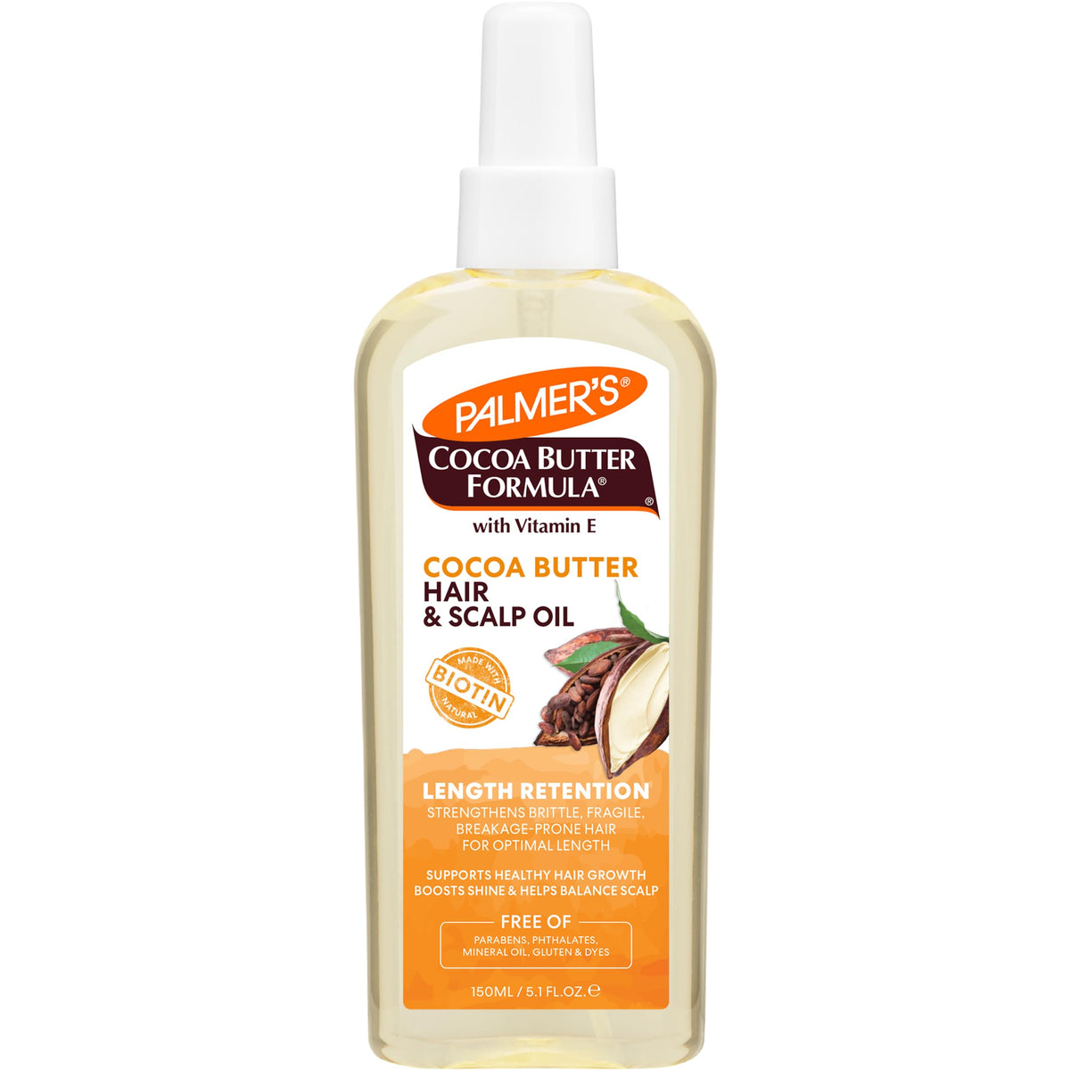 Palmer'S Cocoa Butter & Biotin Hair & Scalp Oil, 5.1 Fl Oz - Length Retention Treatment