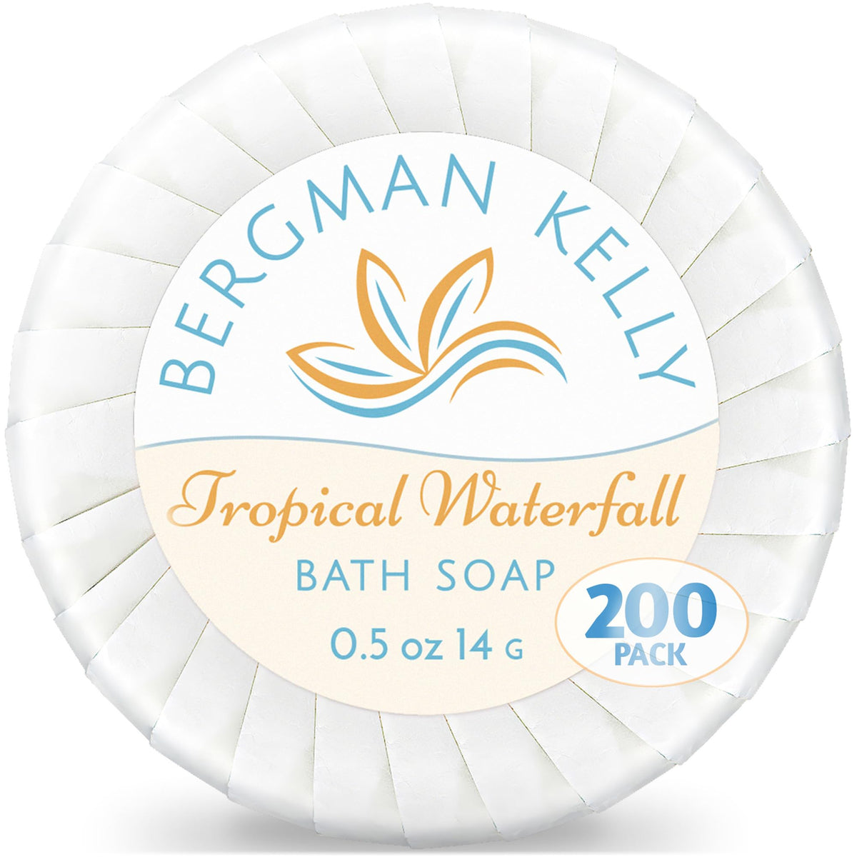 Bergman Kelly Hotel Soap Bars - Tropical Waterfall, 0.5 Oz, 200 Pk, Travel Size Mini Toile