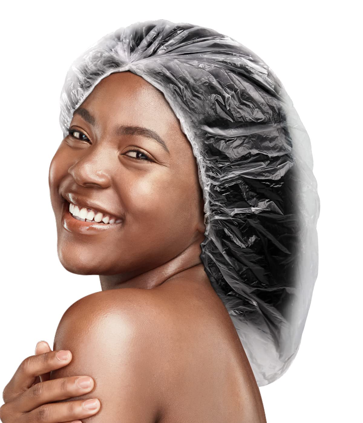 Yuest 10Pcs Disposable Large Shower Cap For Long Hair, Xl Plastic Cap For Dreadlocks And Braids